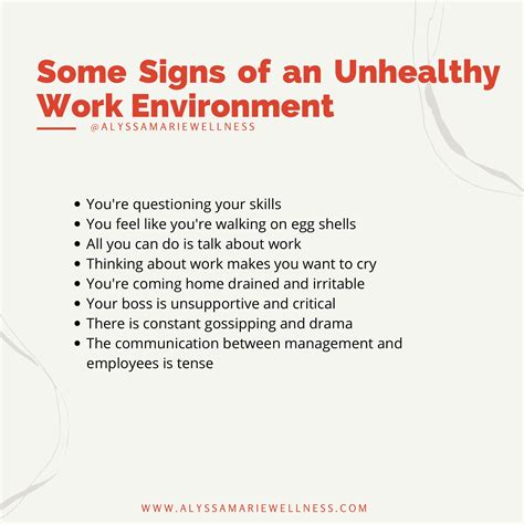 Signs Of An Unhealthy Work Environment Work Environment Quotes