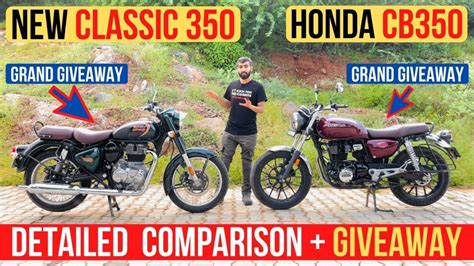 New Re Classic 350 Vs Honda Hness Cb350 Detailed Comparison Video