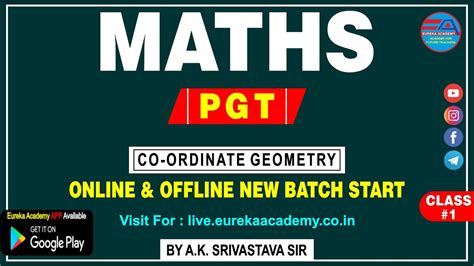 Pgt Maths Co Ordinate Geometry Demo By A K Srivastava Sir Dsssb