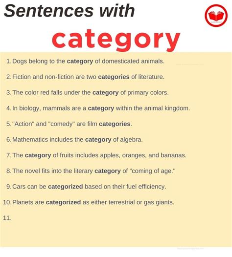 category   sentence definition examples sentences english tips