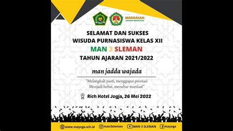 Akhirussanah And Wisuda Purnasiswa Man 3 Sleman Ta 20212022 Youtube