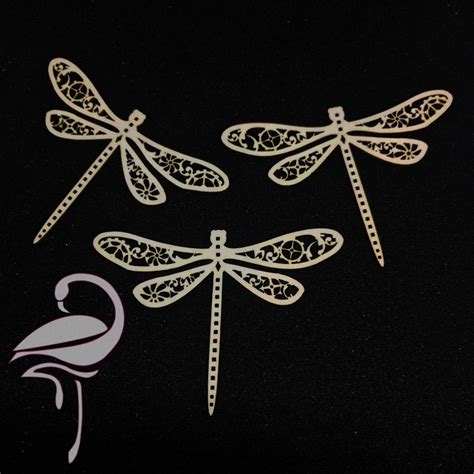 Dragonflies X 3 Pieces 70 X 50mm Cardboard 1mm Thick Etsy