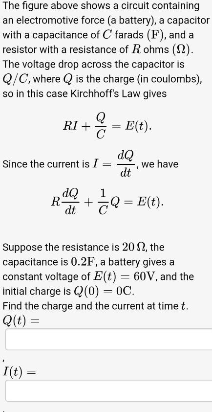 Solved The Figure Above Shows A Circuit Containing An Electromotive