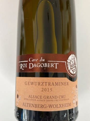 Cave du Roi Dagobert Gewürztraminer Alsace Grand Cru Altenberg de