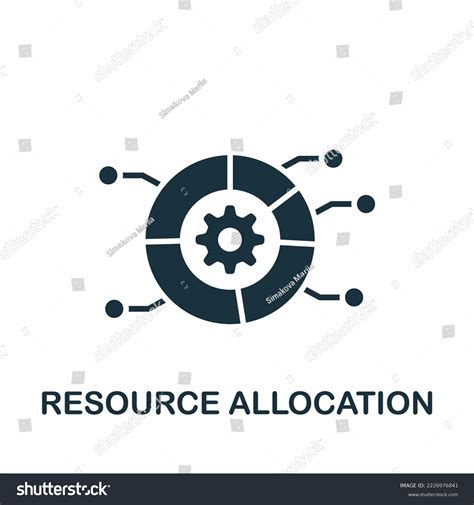 Resource Allocation Icon Monochrome Simple Product Stock Vector