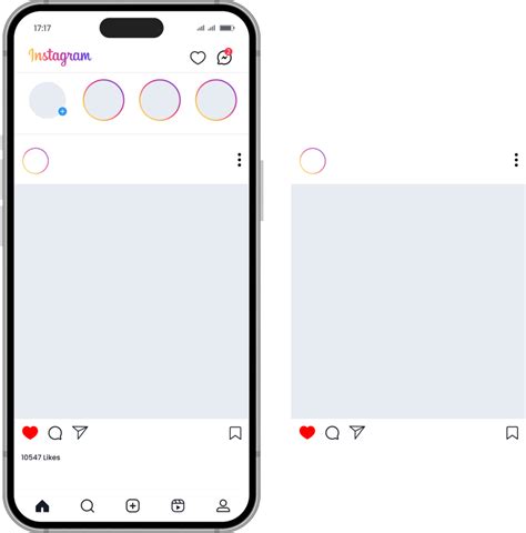 Instagram Carrusel O Diapositiva Paginas Interfaz Enviar Bosquejo