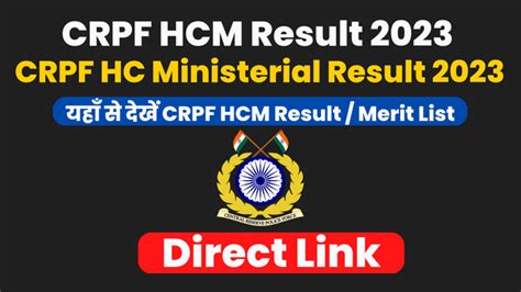 Crpf Head Constable Result Link Biharlinks