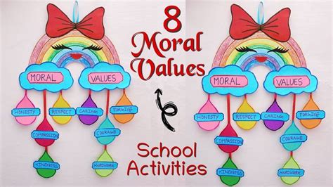 Moral Valuesmoral Education Tlmwall Hangingpaper Craftdiywall