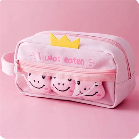 Trousse A Stylo D Trousse Crayons En Peluche Rose Kawaii Jolie