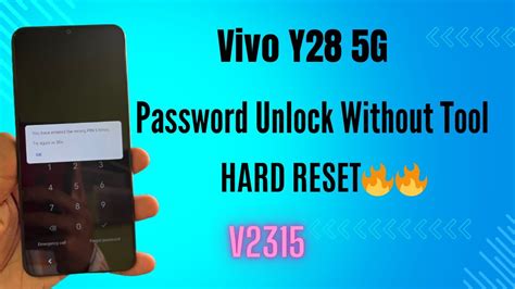 Vivo Y28 5g Hard Reset And Unlock Password How To