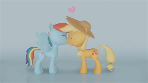 Rainbow Dash And Applejack Kissing Youtube