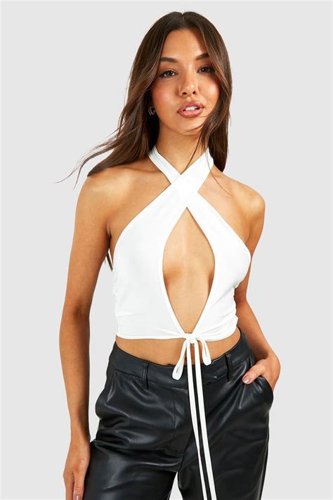 Halter Neck Tops Halter Tops Boohoo Uk