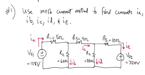 Solved Use Mesh Current Method To Find Currents Ia Ib Chegg