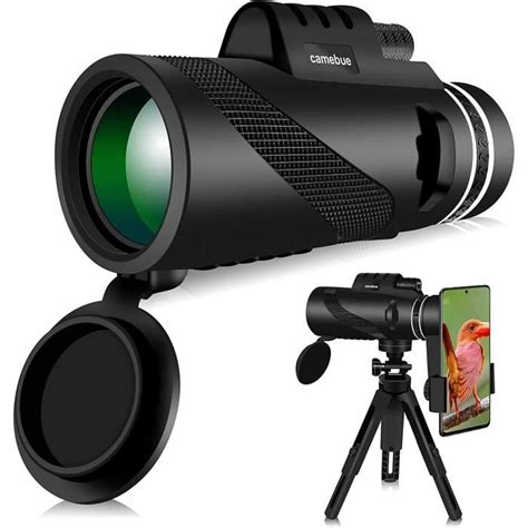 Télescope monoculaire HD 12 x 50 avec zoom étanche et anti buée avec