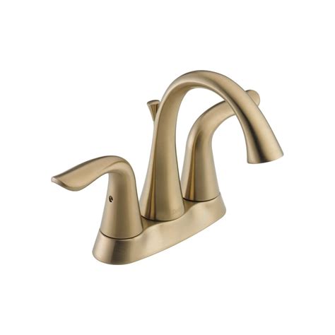 Delta Lahara Centerset 4 Inch 2 Handle High Arc Bathroom Faucet In