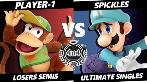 4o4 Smash Night 40 Player 1 Diddy Kong Vs ACE Spickles Luigi