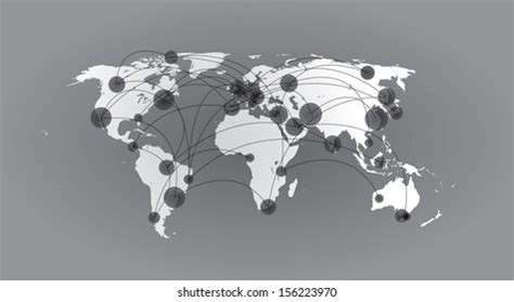 World Map Communications Technology Business Global