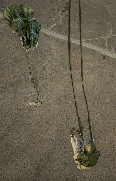 DVIDS - Images - 3D MSOB Marines conduct low level static line parachute jumps at Bridgeport ...