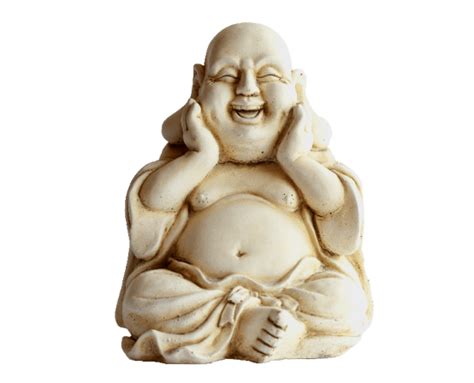 Statue Bouddha Chinois MM Joyeux Vieilli L 20 X P 20 X H 20 Cm Gamm Vert