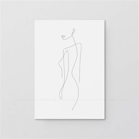 Female Nude Minimalist Etsy