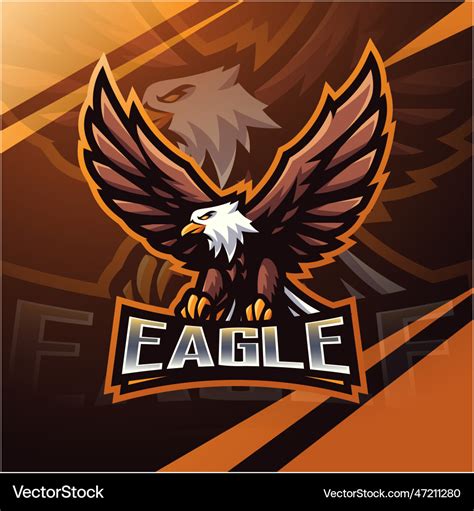 Eagle Esport Mascot Logo Design Royalty Free Vector Image