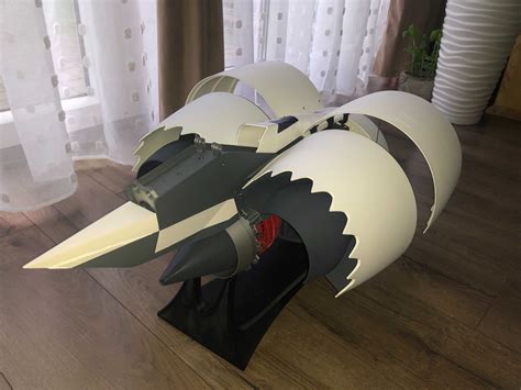 Silnik odrzutowy turbowentylatorowy przekrój model 3d Airbus Katowice