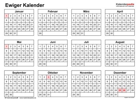 Der Ewige Kalender 2025 Ein Leitfaden Für Planung Und Organisation