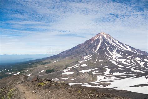 Koryaksky Volcano Kamchatka Peninsula Russia Stock Image Image Of