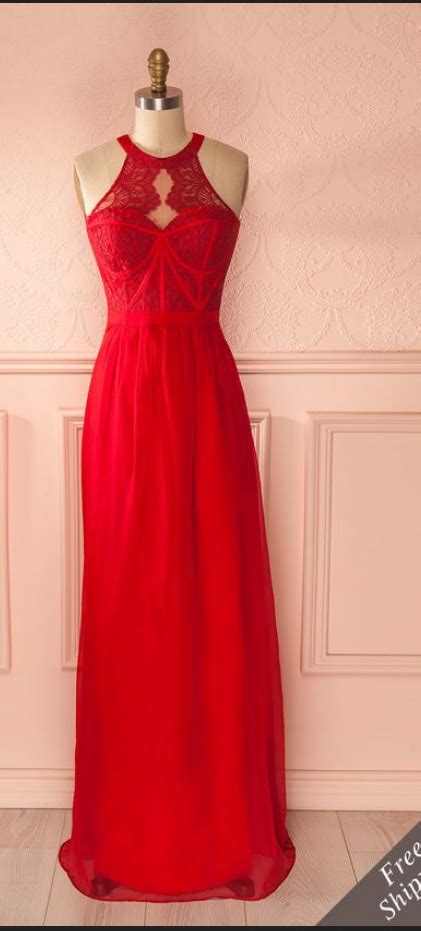 Red Prom Dressescharming Evening Dress Prom Gownslace Prom Dresses