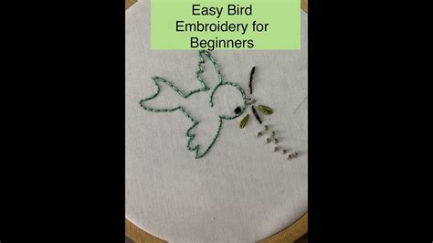 How To Embroider A Bird Embroidery For Beginners Embroidery Shorts