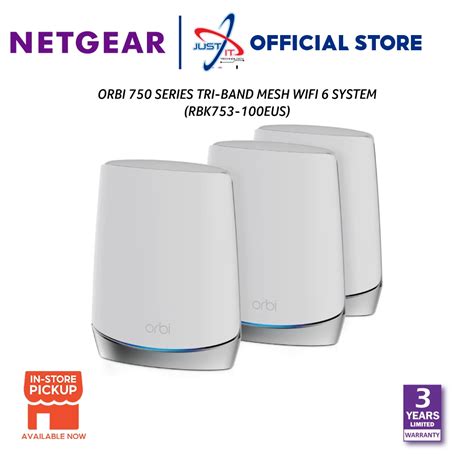 Netgear Orbi 750 Series Rbk753 Whole Home Tri Band Mesh Wifi 6 System