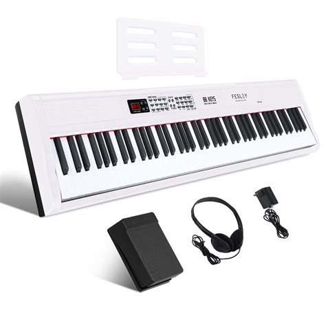 Fesley Piano Keyboard Keys Full Size Digital Piano Keyboard