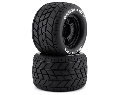 Duratrax Bandito Mt Belted Pre Mounted Truck Tires Black