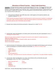 Alt Renal Study Guide Questions Docx Alterations Of Renal Function