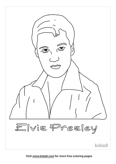 Free Elvis Presley Coloring Page | Coloring Page Printables | Kidadl