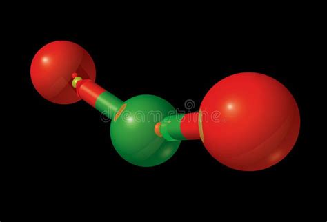 Carbon Dioxide. 3D rendered model of a Carbon Dioxide molecule , #AD, # ...