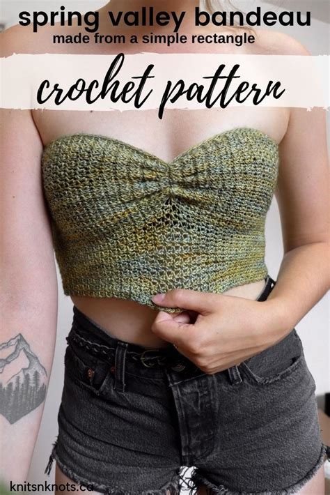 Spring Valley Bandeau Free Crochet Pattern For Ruched Summer Tube Top Crochet Blouse Free