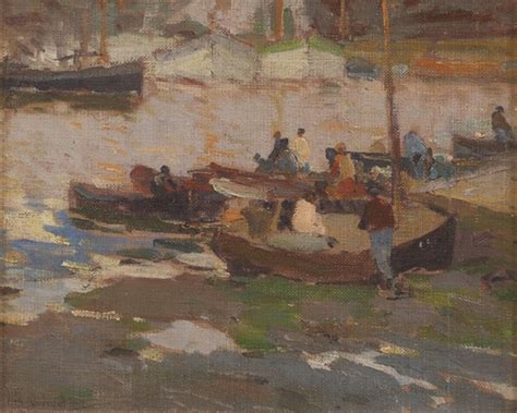 Harbor Scene By Harry Aiken Vincent On Artnet