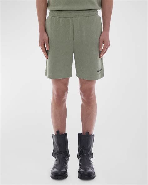 Helmut Lang Terry Logo Shorts Eucalyptus Editorialist