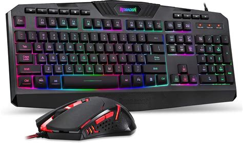 Redragon S Wired Gaming Keyboard And Mouse Combo Rgb Backlit Gaming