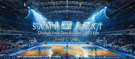 Basketball Stadium with Bright Lights | Premium AI-generated PSD