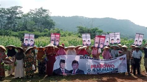 Massa Dari Federasi Petani Kabupaten Bogor Deklarasi Dukung Prabowo Gus