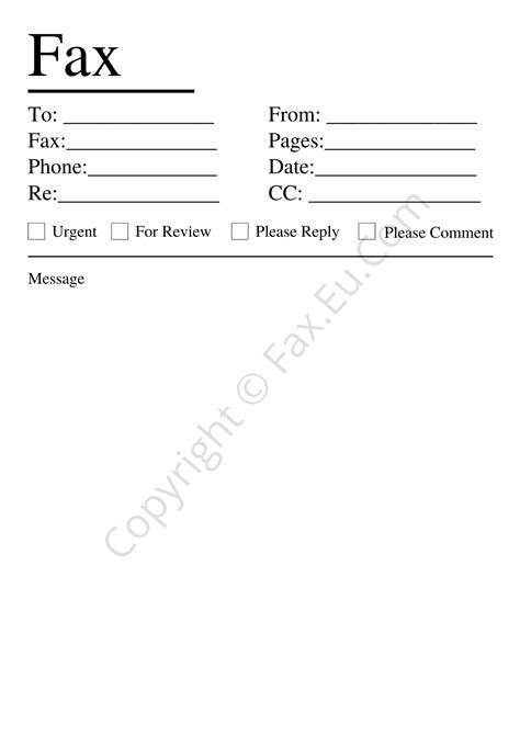 Professional Fax Cover Sheet Printable And Editable Free Fax Cover