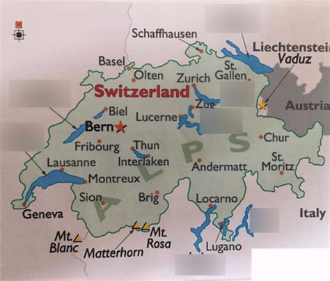 Geography - Lakes of Switzerland: Match Diagram | Quizlet