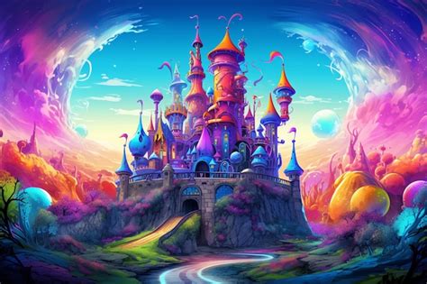 Premium AI Image | Cartoon Fantasy Castle