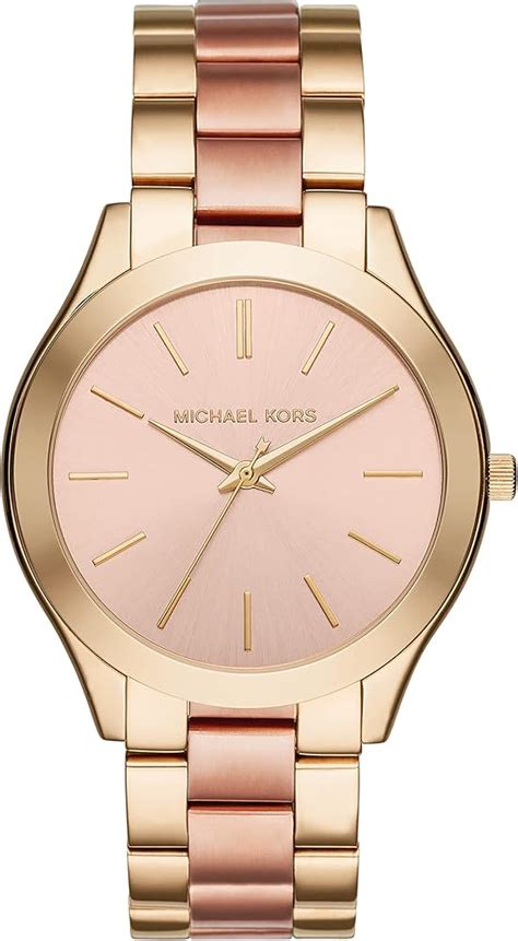 Michael Kors Slim Runway Gold Tone Stainless Steel Watch Talyparkgroup