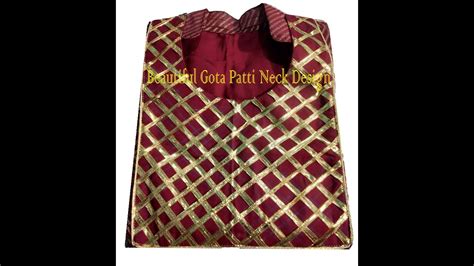 Beautiful Gota Patti Neck Design सदर गट पटट Neck डजइन