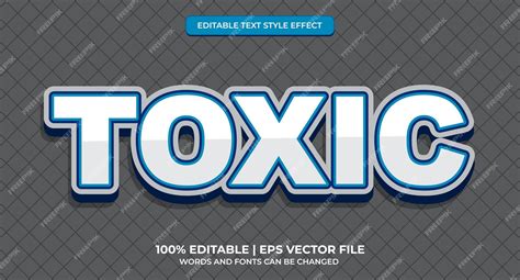 Premium Vector Toxic Editable Text Style Effect Toxic Text 3d