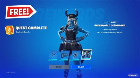 [new] Free Skin Bundle In Fortnite Hurry Underworld Desdemona Skin Coldest Circle Quest