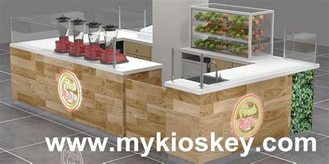 Hot Summer Fresh Fruit Juice Bar Kiosk Design With Bar Counter Smoothie